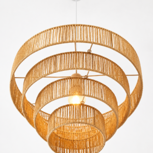 4 Tier Rattan Chandelier