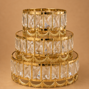 Luxury Gold Crystal Decorative Tray Set
