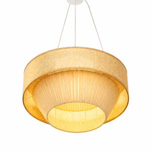 Eleven Past Canes Small Rattan Pendant Light