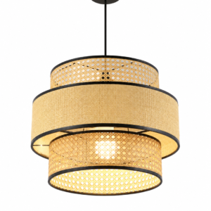 3 Tier Rattan Pendant Light