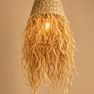 Rattan Fringe Pendant Light