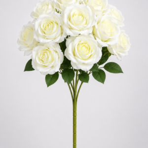 9 Heads Rose Flower – Off White