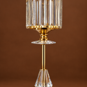 Golden glass centerpiece